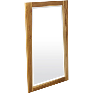 Homeroots Solid Teak Wall Mirror In Natural Finish  Wood 376772
