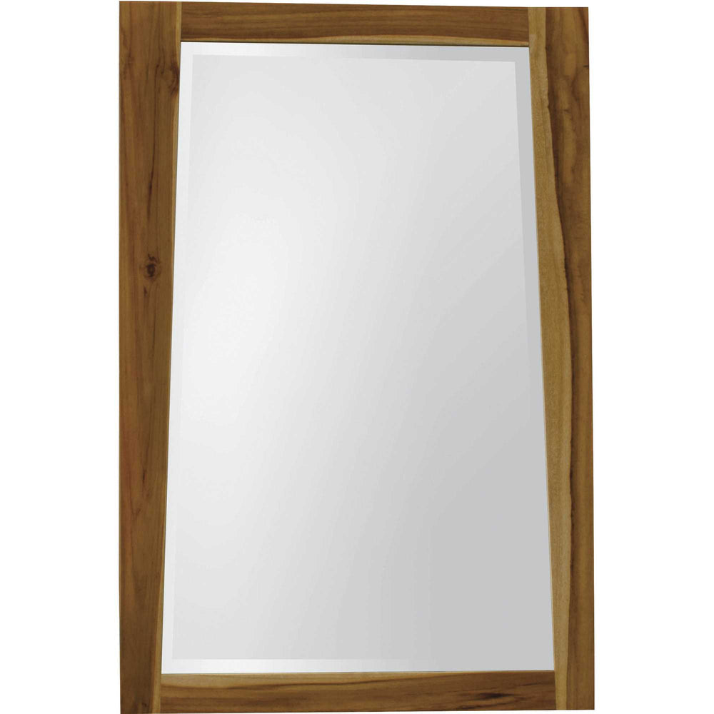 Homeroots Solid Teak Wall Mirror In Natural Finish  Wood 376772