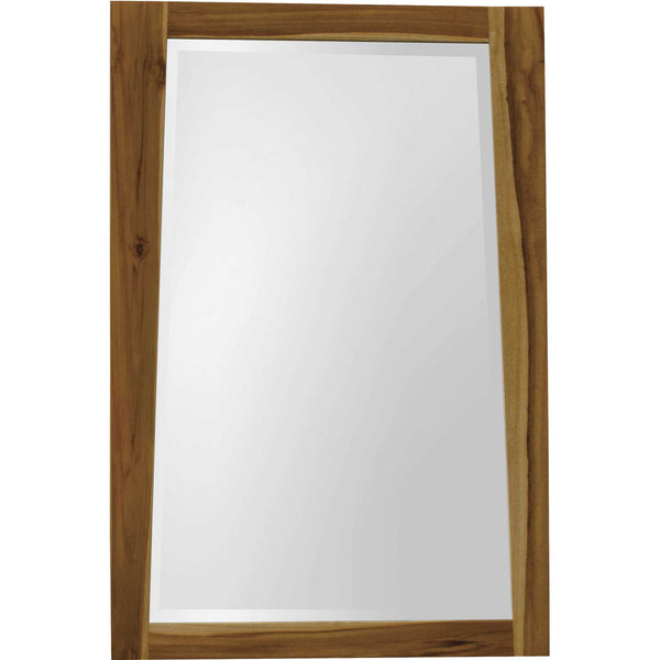 Homeroots Solid Teak Wall Mirror In Natural Finish  Wood 376772