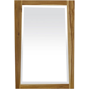 Homeroots Solid Teak Wall Mirror In Natural Finish  Wood 376772