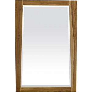 Homeroots Solid Teak Wall Mirror In Natural Finish  Wood 376772