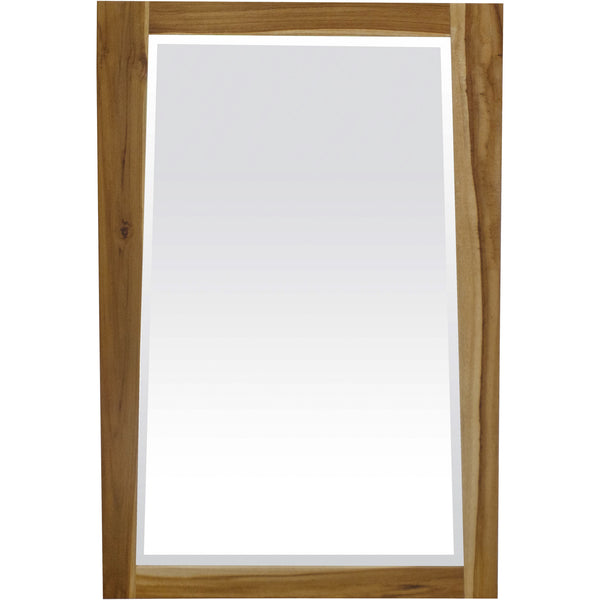 Homeroots Solid Teak Wall Mirror In Natural Finish  Wood 376772