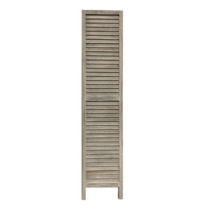 Homeroots 3 Panel Grey Shutter Screen Room Divider  Wood 376804