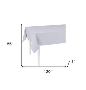 Homeroots 120" Merry Christmas Rectangle Tablecloth In  Grey  Polyester 376833