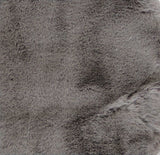 Homeroots Luxe Faux Rabbit Fur Rectangular Rug 3' X 5'   - Grey Grey Acrylic 376909