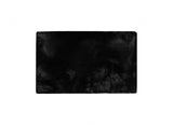 Homeroots Luxe Faux Rabbit Fur Rectangular Rug 3' X 5'   - Black Black Acrylic 376910