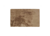 Homeroots Luxe Faux Rabbit Fur Rectangular Rug 3' X 5'   - Taupe Taupe Acrylic 376911