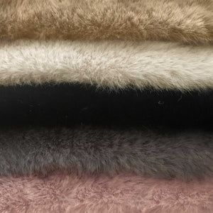 Homeroots Luxe Faux Rabbit Fur Rectangular Rug 3' X 5'   - Blush Pink Blush Pink Acrylic 376912