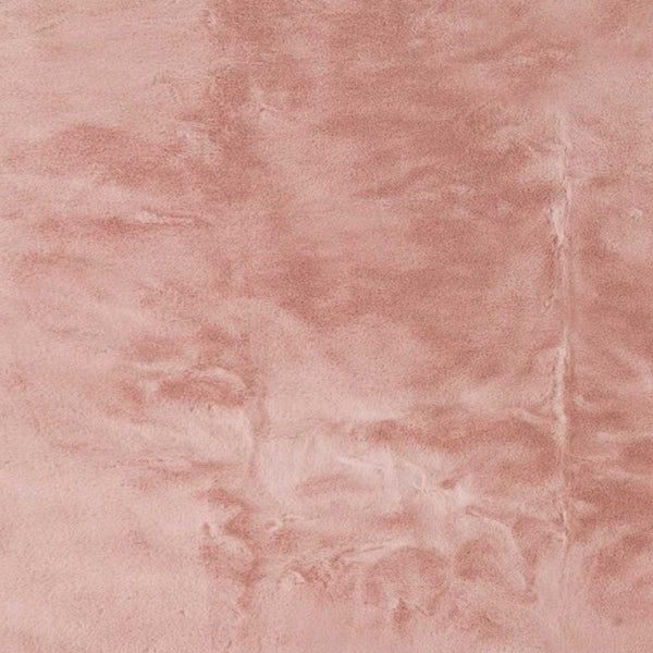 Homeroots Luxe Faux Rabbit Fur Rectangular Rug 3' X 5'   - Blush Pink Blush Pink Acrylic 376912