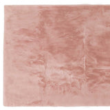 Homeroots Luxe Faux Rabbit Fur Rectangular Rug 3' X 5'   - Blush Pink Blush Pink Acrylic 376912