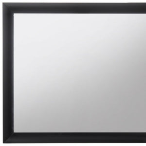 HomeRoots 35" Black Square Wood Framed Mirror – Modern Design for Dresser, Bedroom, or Office Décor Upgrade 376946