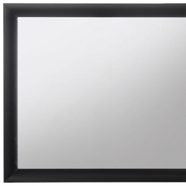 HomeRoots 35" Black Square Wood Framed Mirror – Modern Design for Dresser, Bedroom, or Office Décor Upgrade 376946