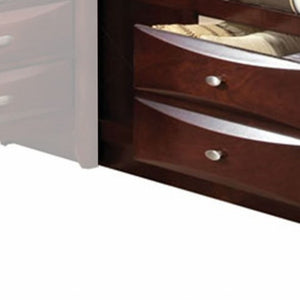 Homeroots Espresso Wood King With Ten Drawers Bed Frame  Wood 376949