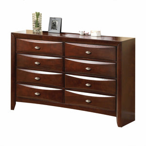 Homeroots 41" Espresso Wood Finish Dresser With 8 Drawers  Solid Wood 376976
