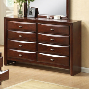 Homeroots 41" Espresso Wood Finish Dresser With 8 Drawers  Solid Wood 376976