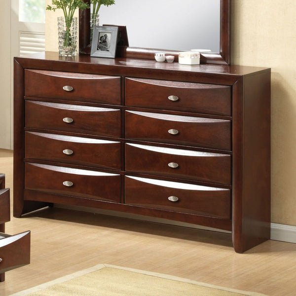 Homeroots 41" Espresso Wood Finish Dresser With 8 Drawers  Solid Wood 376976