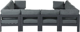 Nizuc Grey Water Resistant Fabric Outdoor Patio Modular Sectional 376Grey-Sec8B Meridian Furniture