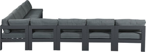 Nizuc Grey Water Resistant Fabric Outdoor Patio Modular Sectional 376Grey-Sec9A Meridian Furniture