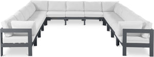 Meridian Furniture Nizuc 13 Piece Resort Style Modular Outdoor Sectional with Weather Resistant Fabric 376White-Sec13A