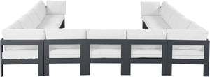 Meridian Furniture Nizuc 13 Piece Resort Style Modular Outdoor Sectional with Weather Resistant Fabric 376White-Sec13A