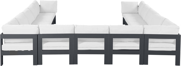 Meridian Furniture Nizuc 13 Piece Resort Style Modular Outdoor Sectional with Weather Resistant Fabric 376White-Sec13A