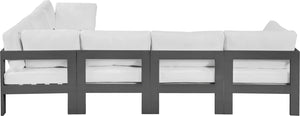 Nizuc White Water Resistant Fabric Outdoor Patio Modular Sectional 376White-Sec6A Meridian Furniture