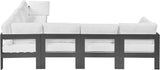 Nizuc White Water Resistant Fabric Outdoor Patio Modular Sectional 376White-Sec7B Meridian Furniture