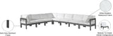 Nizuc White Water Resistant Fabric Outdoor Patio Modular Sectional 376White-Sec8A Meridian Furniture