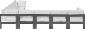 Nizuc White Water Resistant Fabric Outdoor Patio Modular Sectional 376White-Sec8A Meridian Furniture