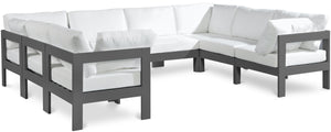 Nizuc White Water Resistant Fabric Outdoor Patio Modular Sectional 376White-Sec8B Meridian Furniture