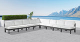 Nizuc White Water Resistant Fabric Outdoor Patio Modular Sectional 376White-Sec9A Meridian Furniture