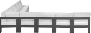 Nizuc White Water Resistant Fabric Outdoor Patio Modular Sectional 376White-Sec9A Meridian Furniture