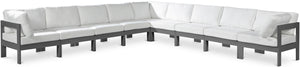 Nizuc White Water Resistant Fabric Outdoor Patio Modular Sectional 376White-Sec9B Meridian Furniture
