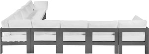 Nizuc White Water Resistant Fabric Outdoor Patio Modular Sectional 376White-Sec9B Meridian Furniture