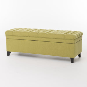 English Elm Christopher Knight Home® - Juliana Storage Ottoman – Stylish Green Upholstered Seat With Hidden Storage For Living Room Essentials 57741.00GRN