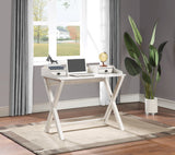 OSP Home Furnishings Barton Desk in White Wash finish  White Wash