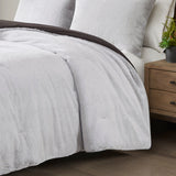 Madison Park Sawyer Glam/Luxury Faux Fur to Mink Down Alternative Comforter Set MP10-8111 Ivory