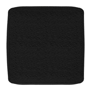 English Elm Chantal Boucle Square Pouf Handcrafted Cotton Accent Footrest for Modern Living Rooms Black B136P427582