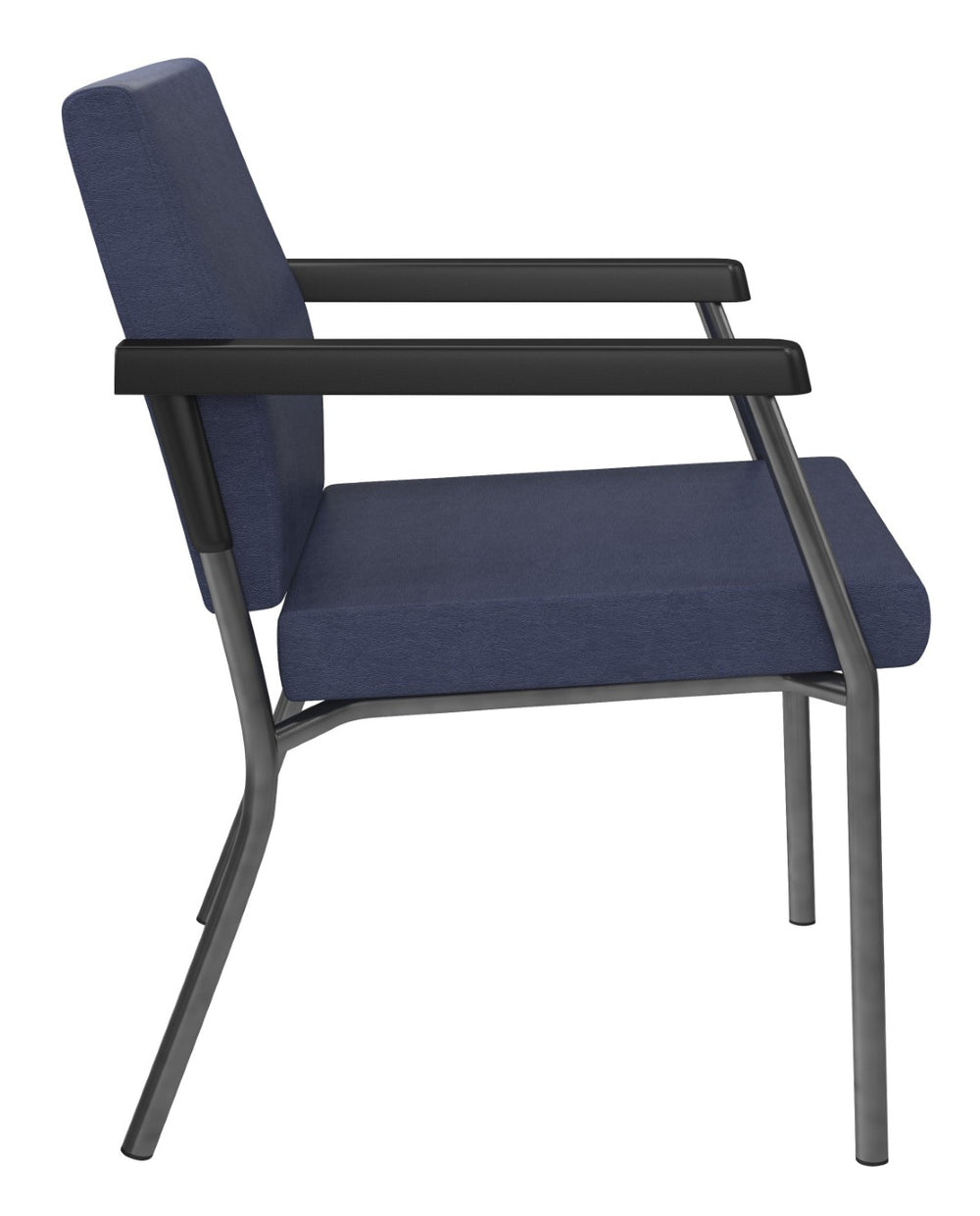 OSP Home Furnishings Bariatric Guest Chair with Reinforced Metal Frame and Pu Arm Pads for Medical Waiting Rooms BC9601-K007
