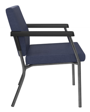 OSP Home Furnishings Bariatric Guest Chair with Reinforced Metal Frame and Pu Arm Pads for Medical Waiting Rooms BC9601-K007