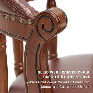 English Elm Seat Cow-Top Leather Wooden Bar Stool - 29.5" Height, 360° Swivel, Stylish Comfort For Home Bars W2195P331493-GIGA