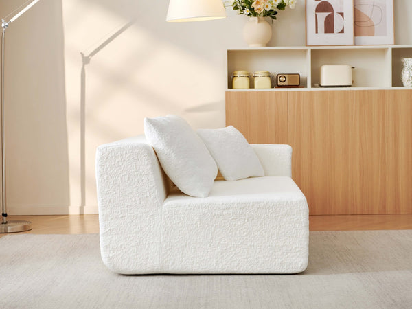 English Elm 104" Modular Cloud Sectional Chenille Sofa with Deep Seats for Modern Living Rooms W1359S00019