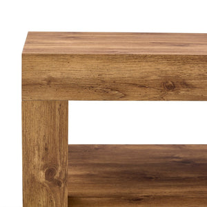 English Elm Modern Two Tier Rectangular Coffee Table with Open Shelf for Living Room Storage W3875P389550