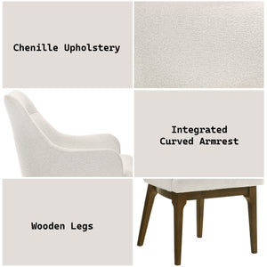 English Elm Kasha Plush Chenille & Vintage Oak Side Chairs B2726P405674