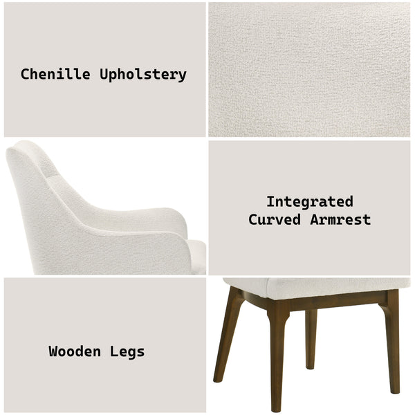 English Elm Kasha Plush Chenille & Vintage Oak Side Chairs B2726P405674