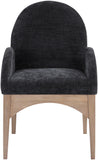 Waldorf Black Chenille Fabric Dining Chair 377Black-AC Meridian Furniture