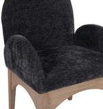 Waldorf Black Chenille Fabric Dining Chair 377Black-AC Meridian Furniture