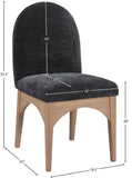 Waldorf Black Chenille Fabric Dining Chair 377Black-SC Meridian Furniture