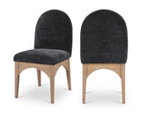 Waldorf Black Chenille Fabric Dining Chair 377Black-SC Meridian Furniture