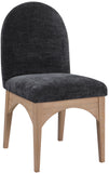 Waldorf Black Chenille Fabric Dining Chair 377Black-SC Meridian Furniture